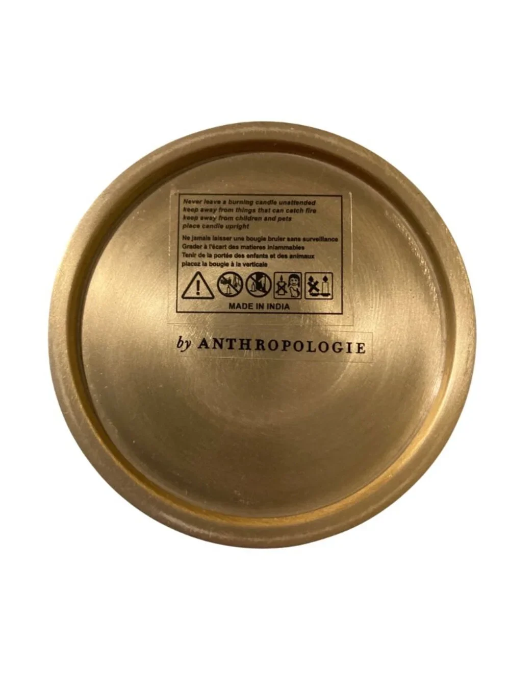 Anthropologie Single Brass Candle Holder